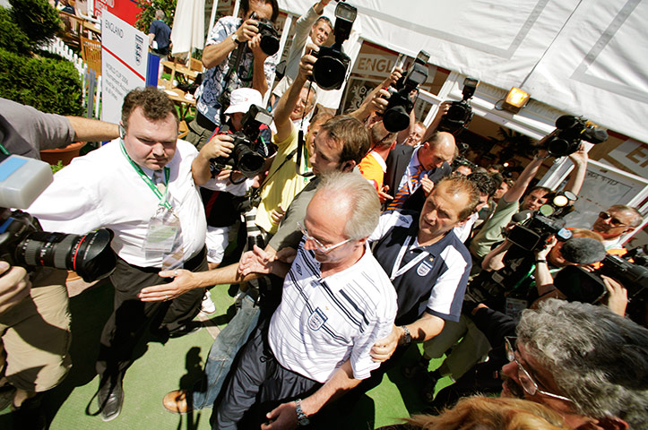 Sven-Goran Eriksson: Sven Goran Eriksson after his final news conference in Mittelbergstadion