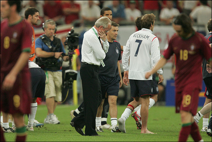 Sven-Goran Eriksson: Sven Goran Eriksson deep in thought as the game goes into extra-time