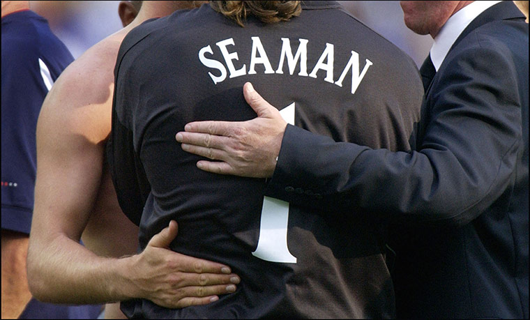 Sven-Goran Eriksson: Sven consoles David Seaman after defeat in World Cup 2002