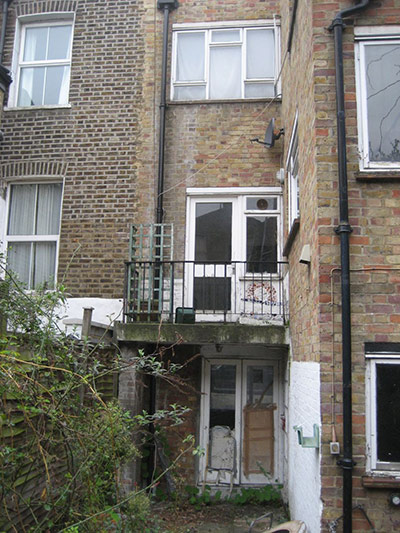 Modernist makeover: Modernist makeover: before, the rear