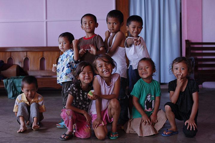 FTA: Adnan Abidi: Engi, 5, Ziona's youngest poses with other children from the family