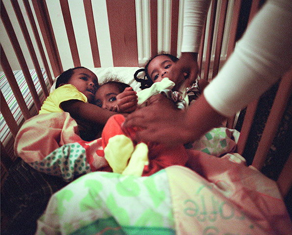 Save the Children: We only have one bedroom. The two girls share a bed 