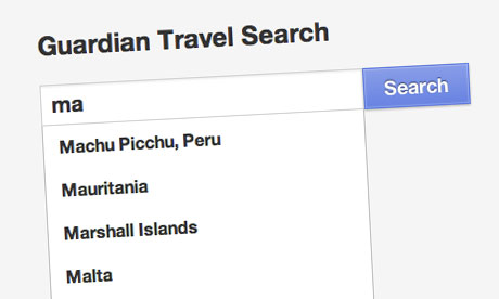 Guardian Travel Search