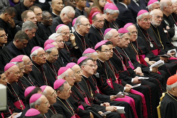 24 hours in pictures: Vatican: Prelates attend a pre-trip prayer service