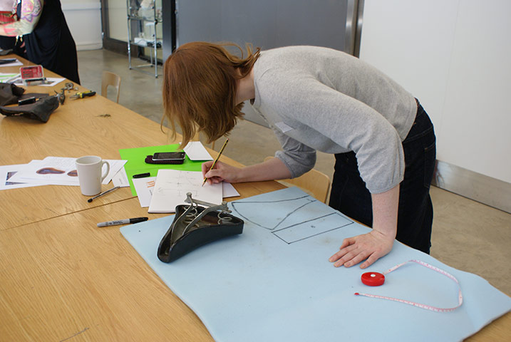 Bike blog: saddle making: 3. Mark out foam