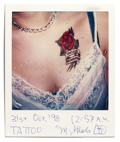 Manics polaroids: Fan’s tattoo