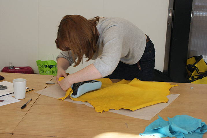 Bike blog: saddle making: 7. Cut the leather