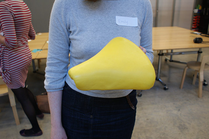 Bike blog: saddle making: 10. The finished yellow saddle