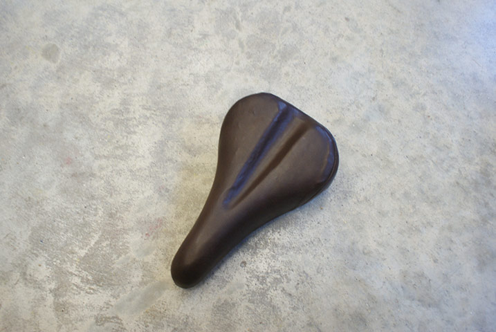 Bike blog: saddle making: 12. The finished brown saddle