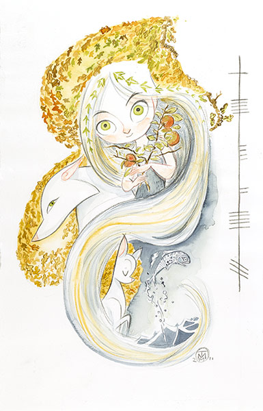 Aardman auction: Aisling and the cat spirit, Pangur Ban