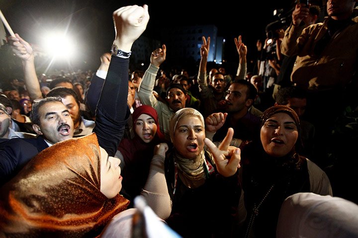 Tunisia elections: 25 October: Supporters of the Islamist Ennahda movement 