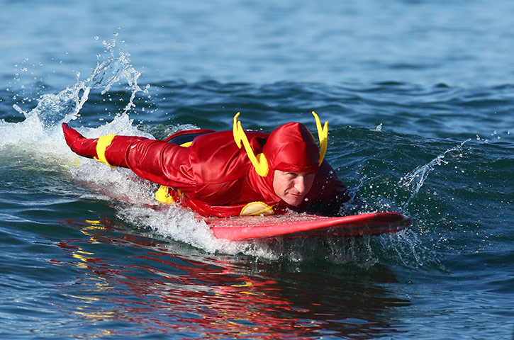 Halloween surfing: Halloween Surfing in California