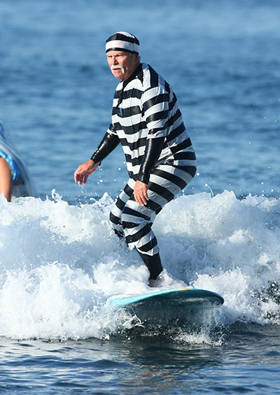 Halloween surfing: Halloween Surfing in California