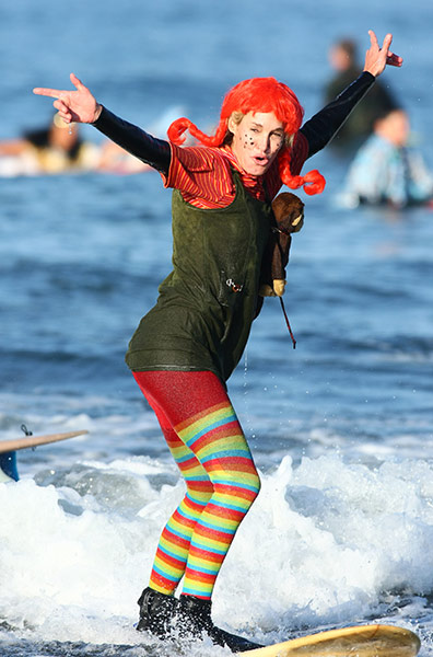 Halloween surfing: Halloween Surfing in California