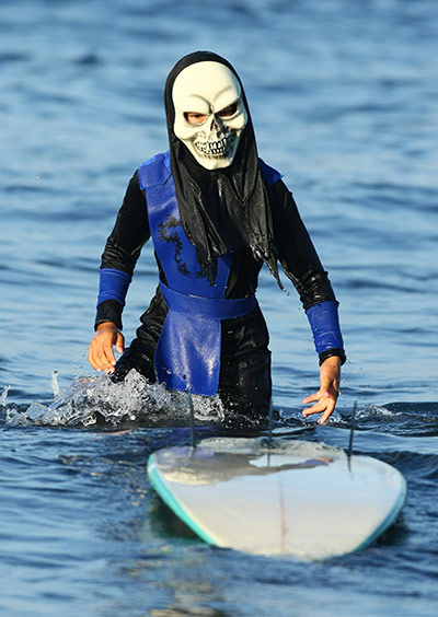 Halloween surfing: Halloween Surfing in California