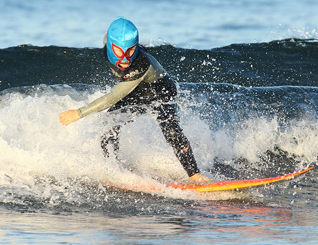 Halloween surfing: Halloween Surfing in California
