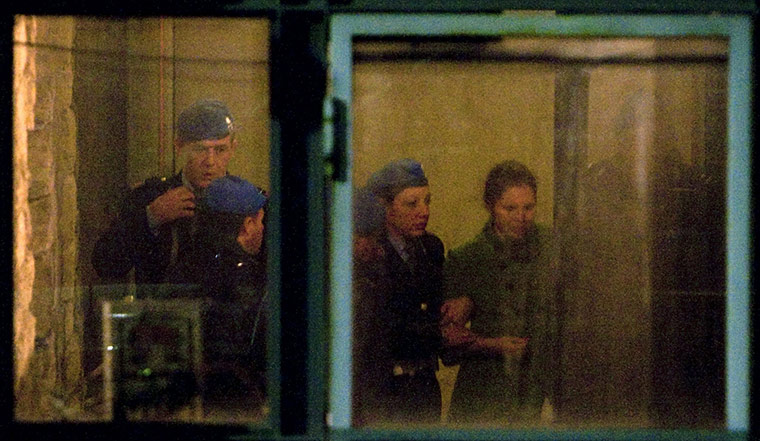 Amanda Knox timeline: 5 December 2009: Amanda Knox leaves the court after she was found guilty