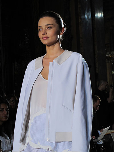 Stella McCartney: Miranda Kerr modelling in Stella McCartney's fashion show