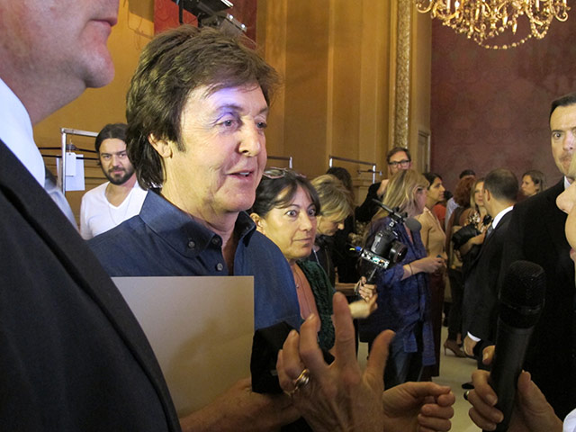 Stella McCartney: Sir Paul McCartney backstage at Stella's show