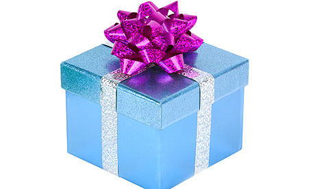 Blue Christmas present