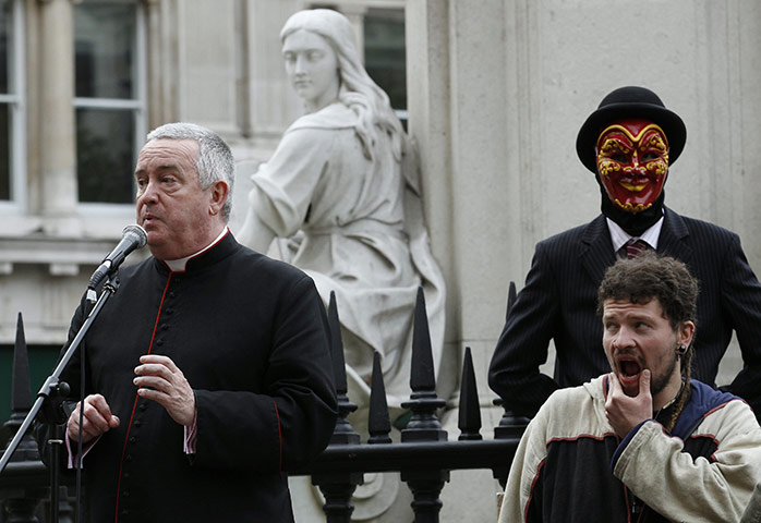 Occupy London protests: The Right Reverend Graeme Knowles speaks to demonstrators