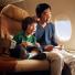 Singapore Airlines: Passengers playing games on the Krisworld in-flight entertainment system
