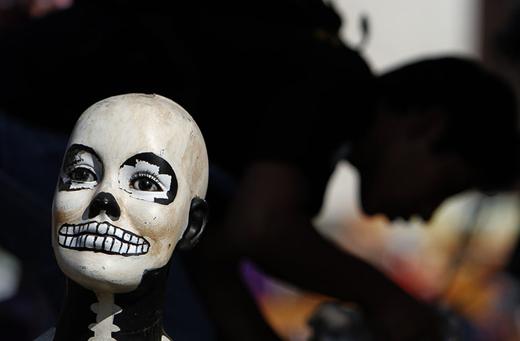 Halloween: Mexico City, Mexico: A doll's head