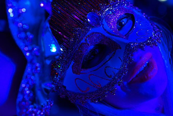 Halloween: Belgrade, Serbia: A woman poses during a Halloween party