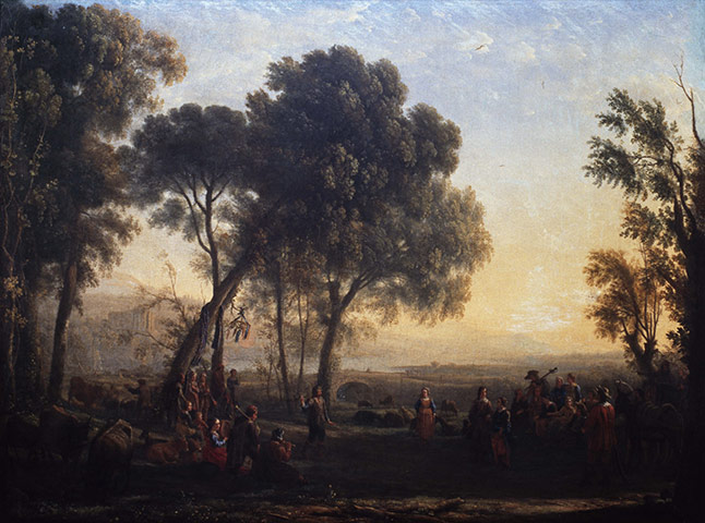 Claude Lorrain exhibition: Landscape with a Country Dance, 1637 by Claude Lorrain