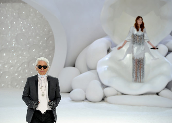 Paris Fashion Week : Karl Lagerfeld and Florence Welch