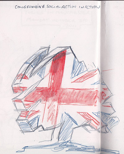 Steve Bell : Percy the Patriotic Pissing Pachyderm, the Conservative Logo