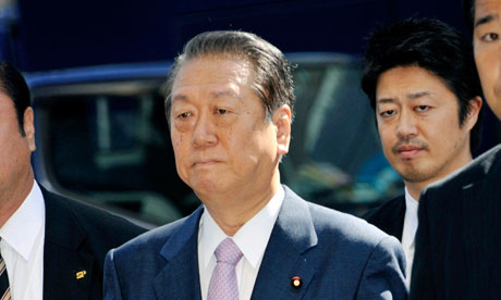 Ichiro Ozawa enters the Tokyo district court