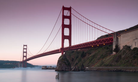 San Francisco's Golden Gate Bridge, viewed from Horseshoe Bay.