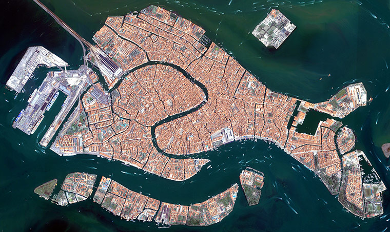 Satellite Eye on Earth: The islands that make up the Italian city of Venice 
