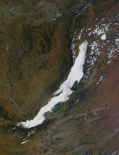 Satellite Eye on Earth: fog formed over Lake Baikal