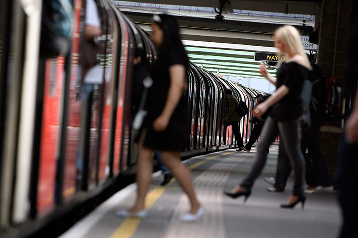 Week in Business: Passengers on a London Underground train