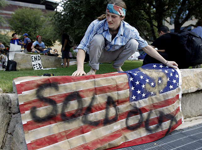 Wall Street Protests: Brighton Wallace during Occupy Wall Street in Texas