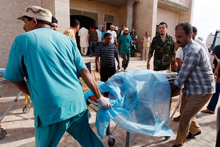 The battle for Sirte: An anti-Gaddafi fighter killed on the frontline in Sirte