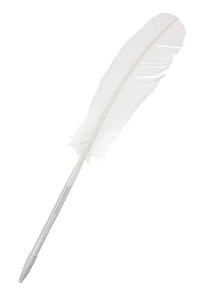 Fancy stationery: Feather pen
