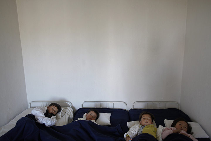 Famine in North Korea:  North Korean babies suffering from malnutrition 