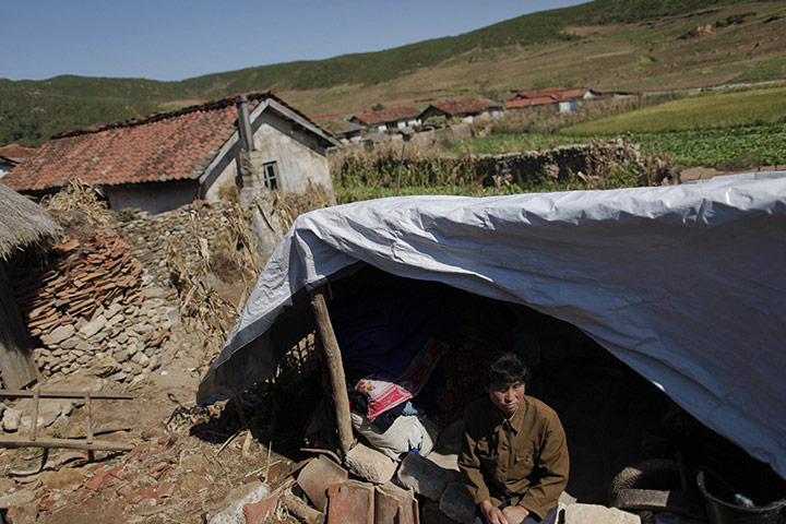 Famine in North Korea: farmer who lost her home in recent floods and typhoons