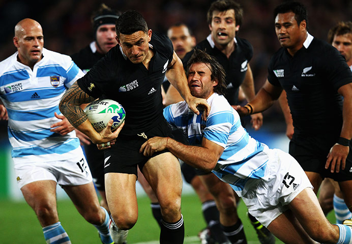 sport: New Zealand v Argentina - IRB RWC 2011 Quarter Final 4