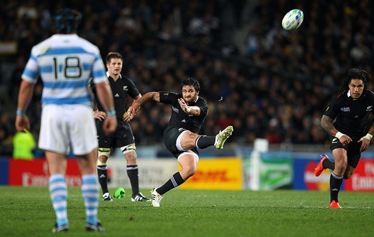 sport: New Zealand v Argentina - IRB RWC 2011 Quarter Final 4