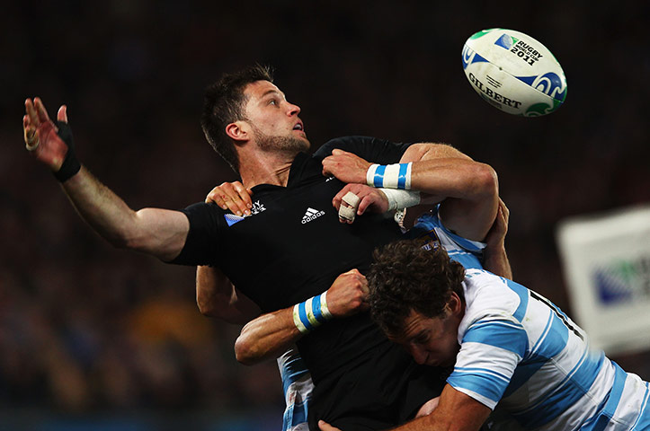 sport: New Zealand v Argentina - IRB RWC 2011 Quarter Final 4