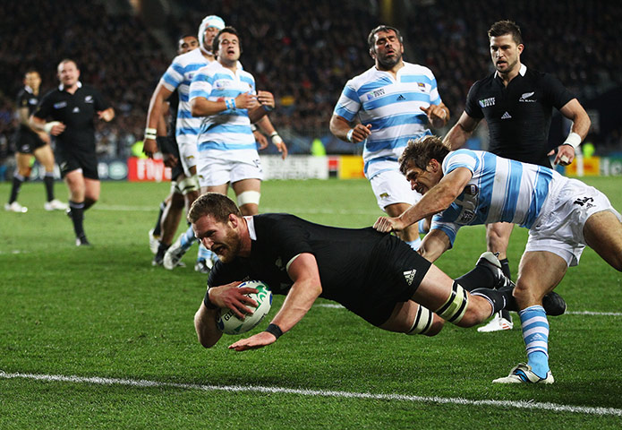 sport: New Zealand v Argentina - IRB RWC 2011 Quarter Final 4