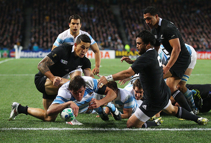 sport: New Zealand v Argentina - IRB RWC 2011 Quarter Final 4