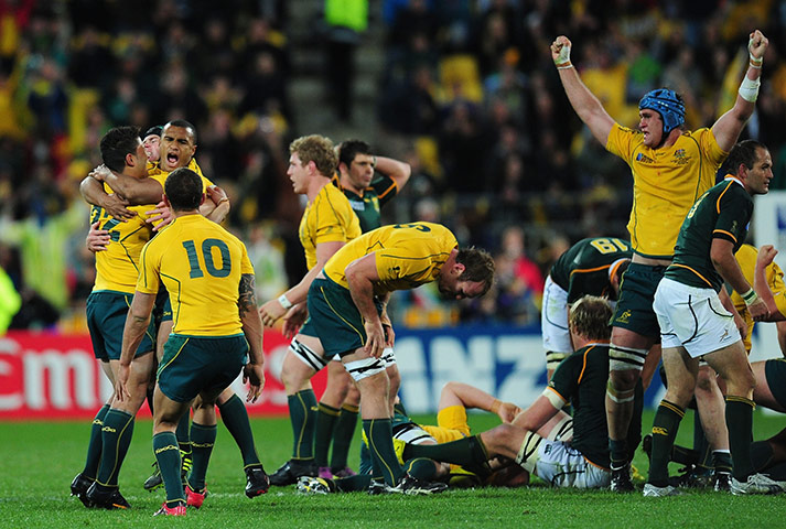 rugby: South Africa v Australia - IRB RWC 2011 Quarter Final 3