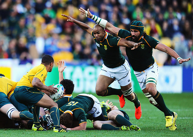 rugby: South Africa v Australia - IRB RWC 2011 Quarter Final 3