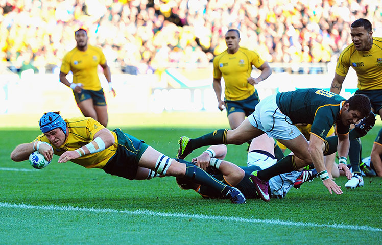 rugby: South Africa v Australia - IRB RWC 2011 Quarter Final 3