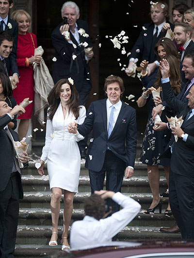 paul mccartney wedding: Paul McCartney and his bride Nancy Shevell